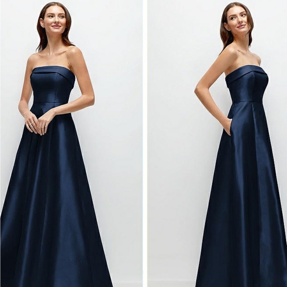 Midnight Navy formal dress- size 0R - pockets and comes with shoulder straps - Picture 1 of 5